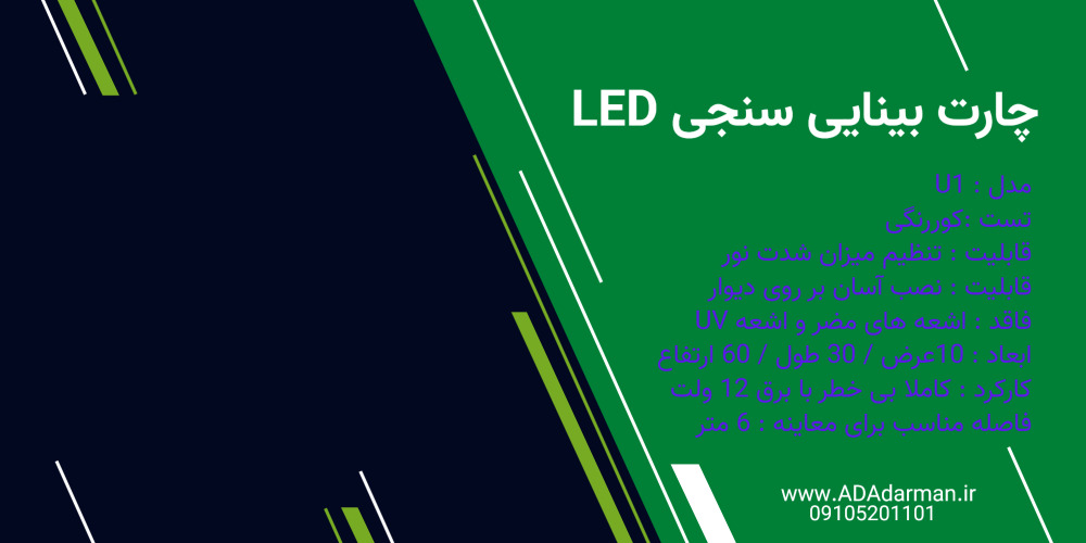 چارت بینایی سنجی LED